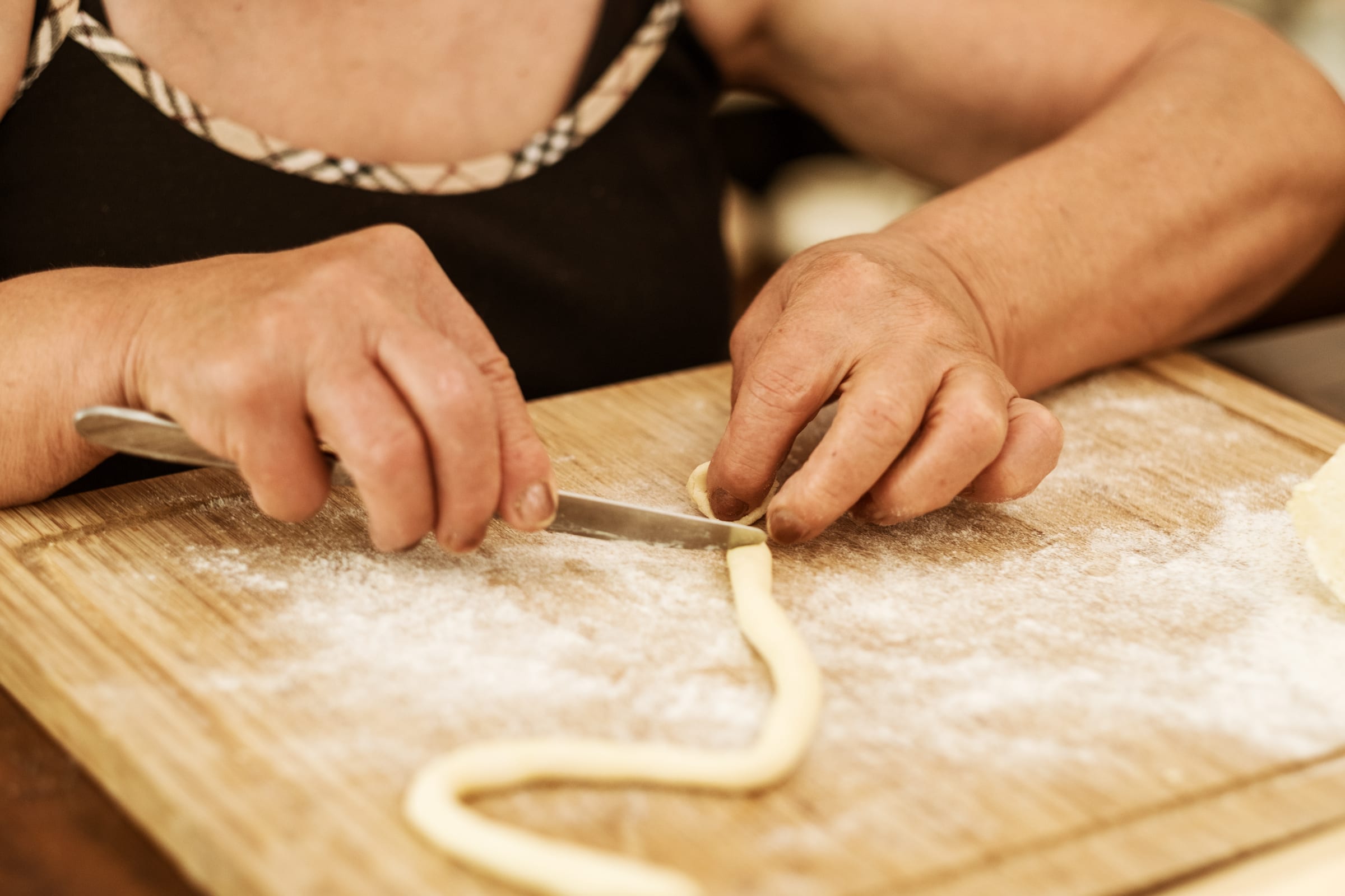 Hand-shaped orecchiette